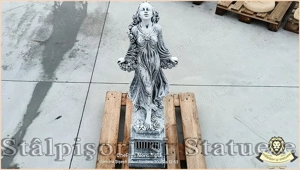 Statuetă zeiţa Flora, gri patinat, model S5. - imagine 2
