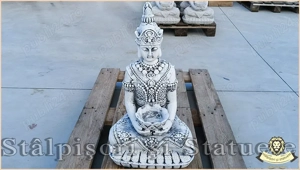 Statuetă Buddha Kwan Yin, gri antichizat, model S8.