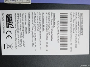 chit solar invertor 24v 3000W si doua baterii 150Ahm  - imagine 3