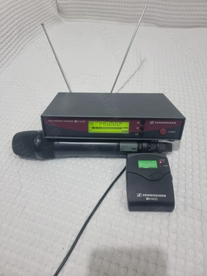 Microfon fara fir Sennheiser receptor G2, microfon de mana G3, lavaliera G2
