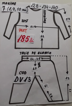 Costum Dovlecel pentru copii marimea 7 (8-9-10 ani) - imagine 2