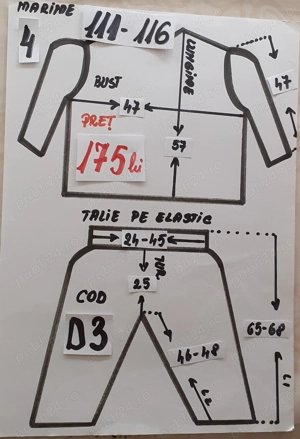 Costum Dovlecel pentru copii marimea 4(5-6-7 ani) - imagine 2