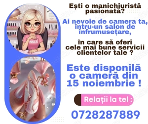 Închiriez cameră în salon de înfrumusețare