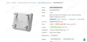 AIR-AP2802E-E-K9 Cisco Aironet 2802E - Radio access point  - imagine 4