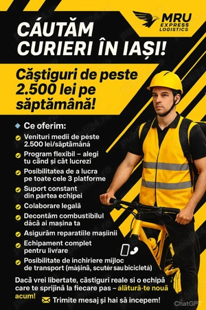 Căutăm curieri în Iași 