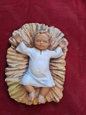 Pruncul Isus bazorelief statueta din teracota 47 37 cm