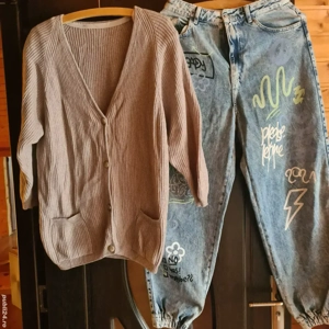 Vand cardigan din casmir si blugi 