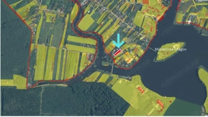 Teren Manastirea Snagov. Deschidere lac 22 m. Front stradal 30 metri.  - imagine 3