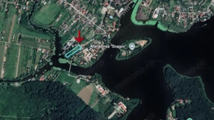 Teren Manastirea Snagov. Deschidere lac 22 m. Front stradal 30 metri. 