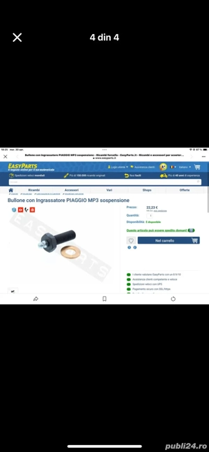 Surub gresare Piaggio mp3 250,300,350,400,500 furca niplu - imagine 4