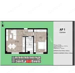 Apartament 2 Camere , Open-Space , Zona Otopeni - imagine 7