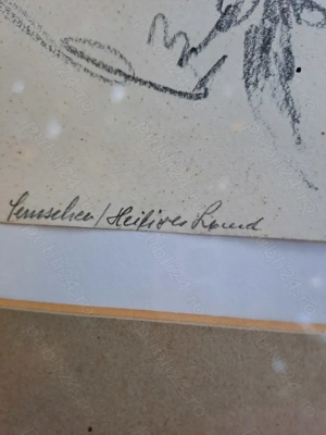 tablou desen creion 32,5 38,5 semnat ernst fuchs - imagine 5