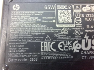 65W USB-C AC Charger for HP Laptops and Phones 20.0V 3.25A - imagine 2