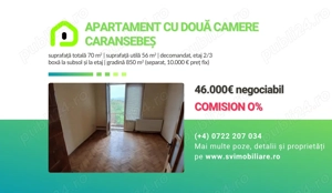 Comision 0 - Apartament cu 2 camere, zona Garii, Caransebes