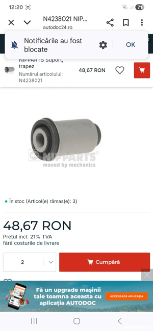 Bucsa trapez suzuki vitara - imagine 5