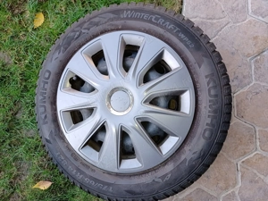 Vand set pneuri iarna 175/65 R14 cu jante otel   pentru Fiat 500 (modelul 312 -2010)