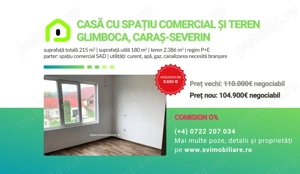 Comision 0 - Casa cu spatiu comercial si teren de 2877 m2 in Glimboca