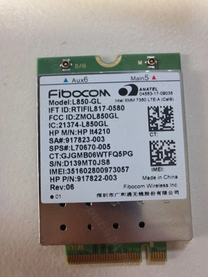 Modul 4G LTE Wireless Fibocom L850-GL M.2 Card Lenovo HP - imagine 2