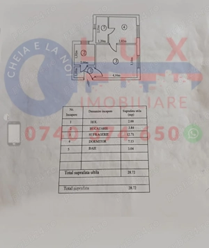 ID 2980 Apartament cu 2 camere de vânzare   Strada Neptun, ETAJ 1 - imagine 15