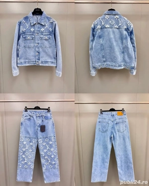 Compleu LV Denim Trucker CA36929 blug+jacheta Louis Vuitton S M L - imagine 4