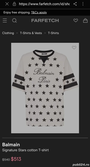 Balmain Paris Signature Stars T-shirt oversize