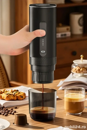 Expresor cafea portabil cu baterie si incalzire apa