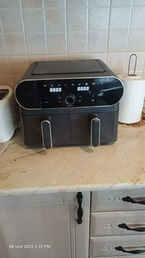 Vând AIRFRYER,Friteuză cu aer cald, DUO, 10.4L, 1700W, 2 zone de gătit.