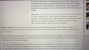 Cuptor aer cald SINGER Model Vita Cook - imagine 5