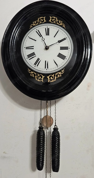 Ceas taranesc cu pendul si 2 greutati