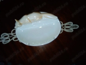 Scrumiere din portelan, sticla, bronz  - imagine 2