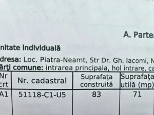  Apartament  open space lângă Școala Gimnazială nr. 2 și Spitalul Județean Neamț. - imagine 7