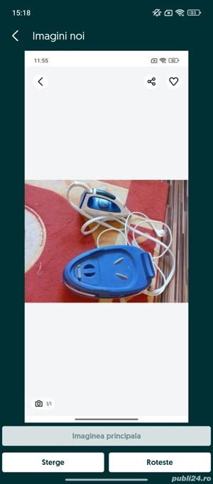 fier calcat cu aburi tefal