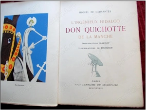 L'Ingenieux Hidalgo Don Quichotte de la Manche (1938) + acuarelă originală
