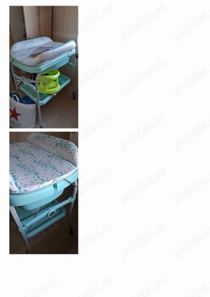  set cadita bebe + masa infasat, brand CHICCO, stare perfecta  - imagine 2