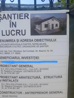 Teren 700 m2 cu Proiect casa parter Ciurbesti Iasi 45 000 euro