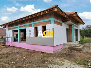 Casa nouă 123 mp utili, semifinisată, 535 mp teren, pod mansardabil