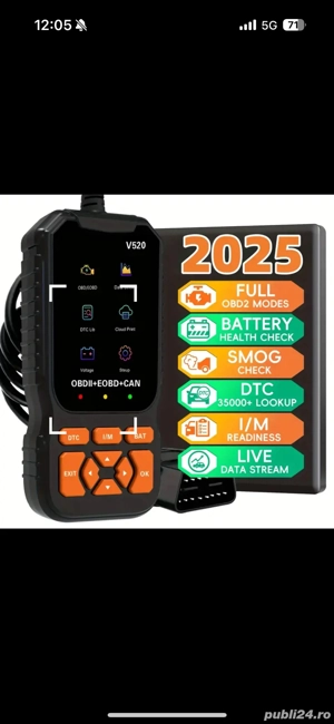 Tester diagnoza auto multimarca OBD2 - imagine 3