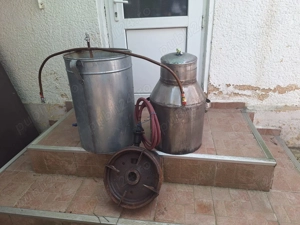 Vind cazan de țuică de 40 l cu toate componentele din inox