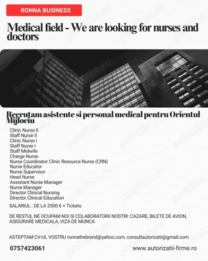 Cautam asistente si personal medical Arabia Saudita - imagine 2