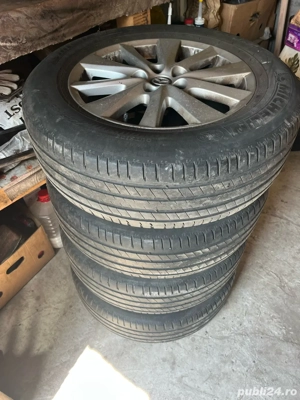 4 jante aliaj + anvelope de vara  - imagine 2