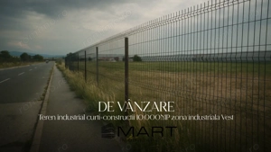 Teren 11000mp, intravilan( curti+constructii ) zona industrala Vest