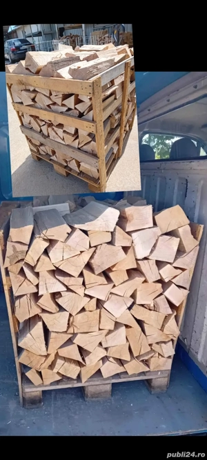 Vînd Lemne de foc USCATE Stejar Fag Paletat  - imagine 5