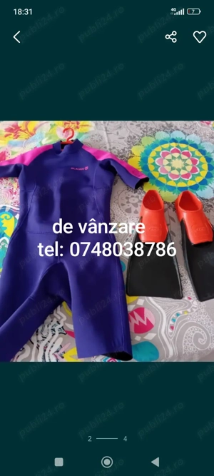 Vând echipament complet de înot 