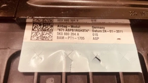 Volkswagen 5K0880204A GOLF VI (5K1) 2011 Airbag pasager - imagine 3