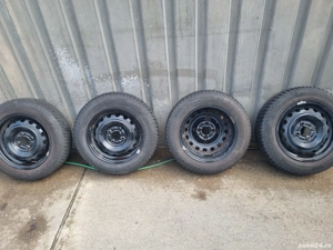 4 cauciucuri de iarna 165 70 14 cu jante de tabla 4x100 de nissan vw opel