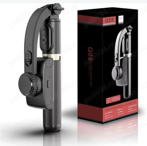 Selfie Stick Q08 NOU 3-in-1 cu Gimbal, cu Trepied Ascuns si Telecomanda Bluetooth - imagine 2