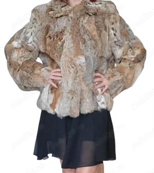 Haină din blană naturală de linx, mărimea 42