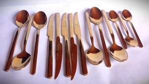 set tacamuri Villarte Elysee, incomplet (14 din 24) inox cu acoperire PVD auriu