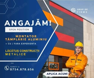 Muncitori tamplarie Aluminiu, cu sau fara experienta pt Fatade Cladiri - imagine 2