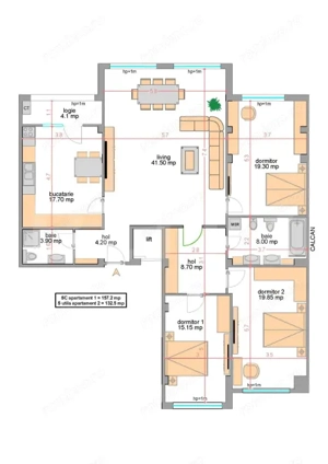 Apartament 4 camere, 133 mp, zona Centru